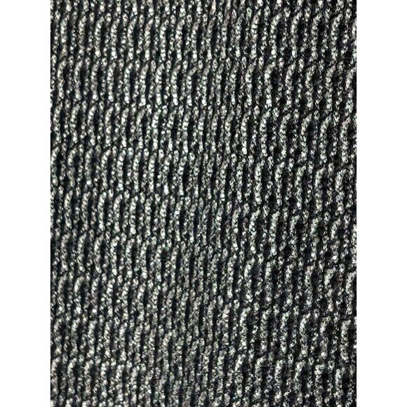 Two by VINCE CAMUTO black silver metallic Open Weave Hi Lo Sweater Futuristic - Picture 9 of 10